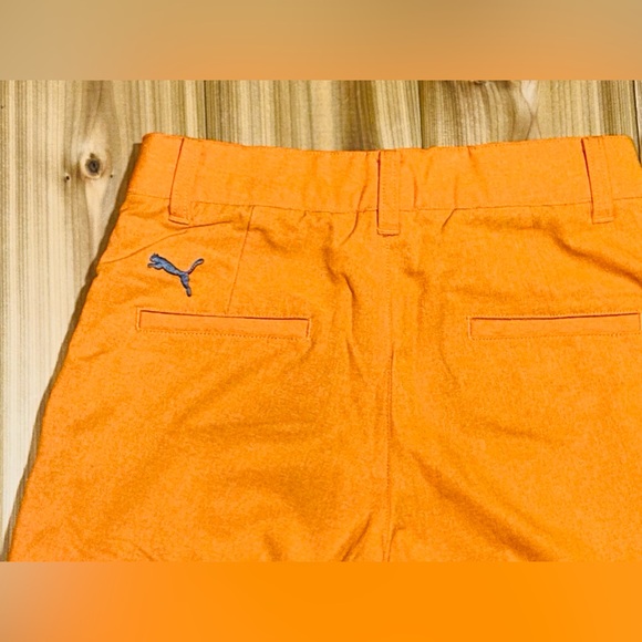 PUMA Boys Golf Shorts Size Small 7/8 in Orange - Picture 5 of 8